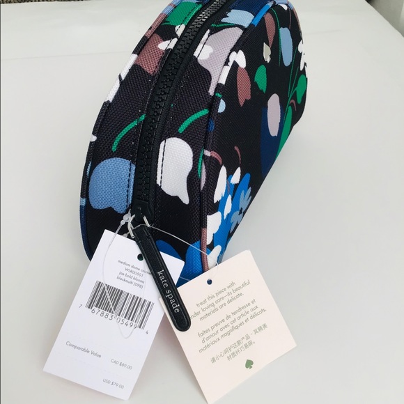 Kate Spade Jae Bold Blooms Dome Cosmetic Bag Med - Picture 5 of 10